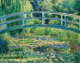 Mindbogglers Gold 1000pc Jigsaw Puzzle - Bridge Over a Pond of Water Lilies