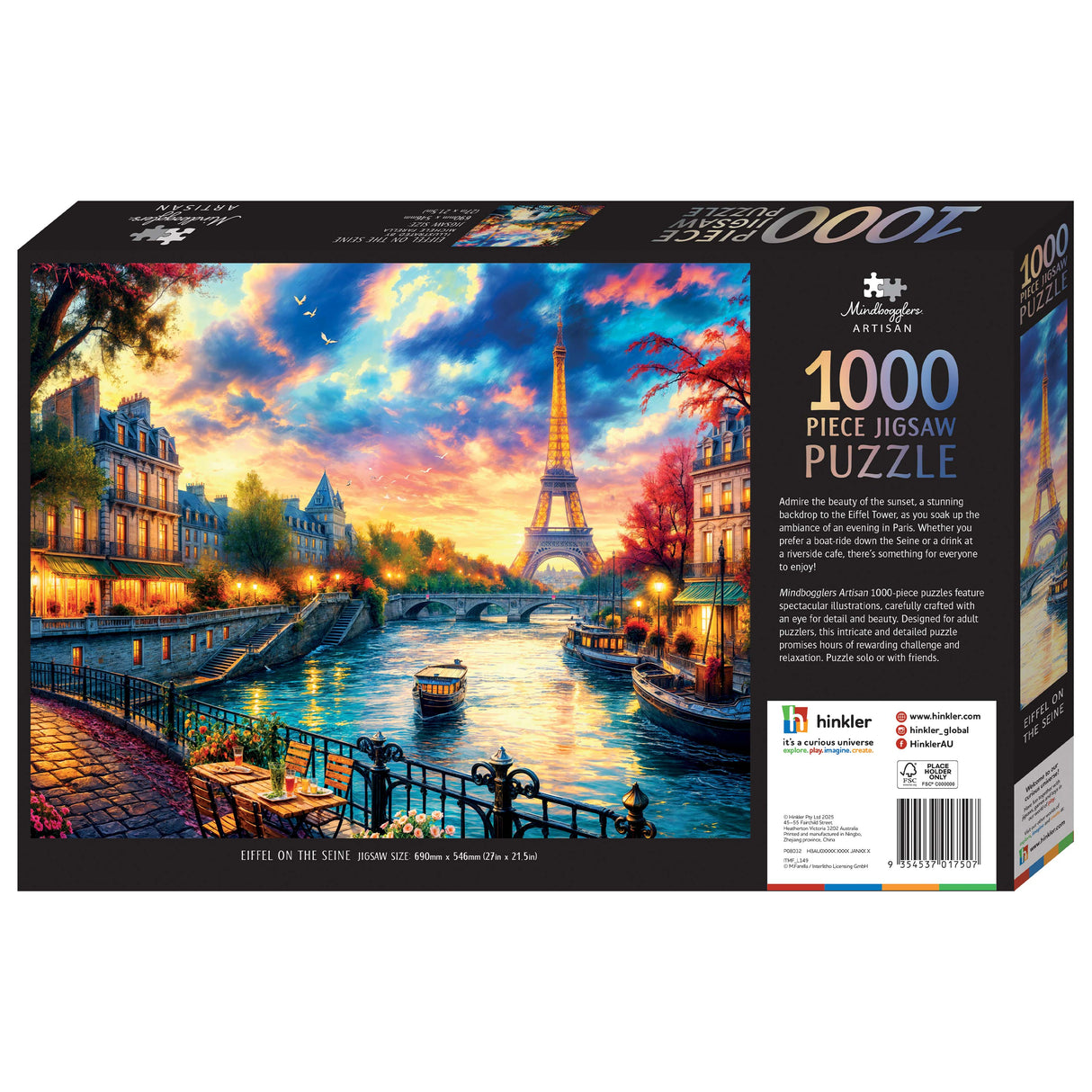 Mindbogglers Artisan 1000pc Jigsaw Puzzle - Eiffel on the Seine