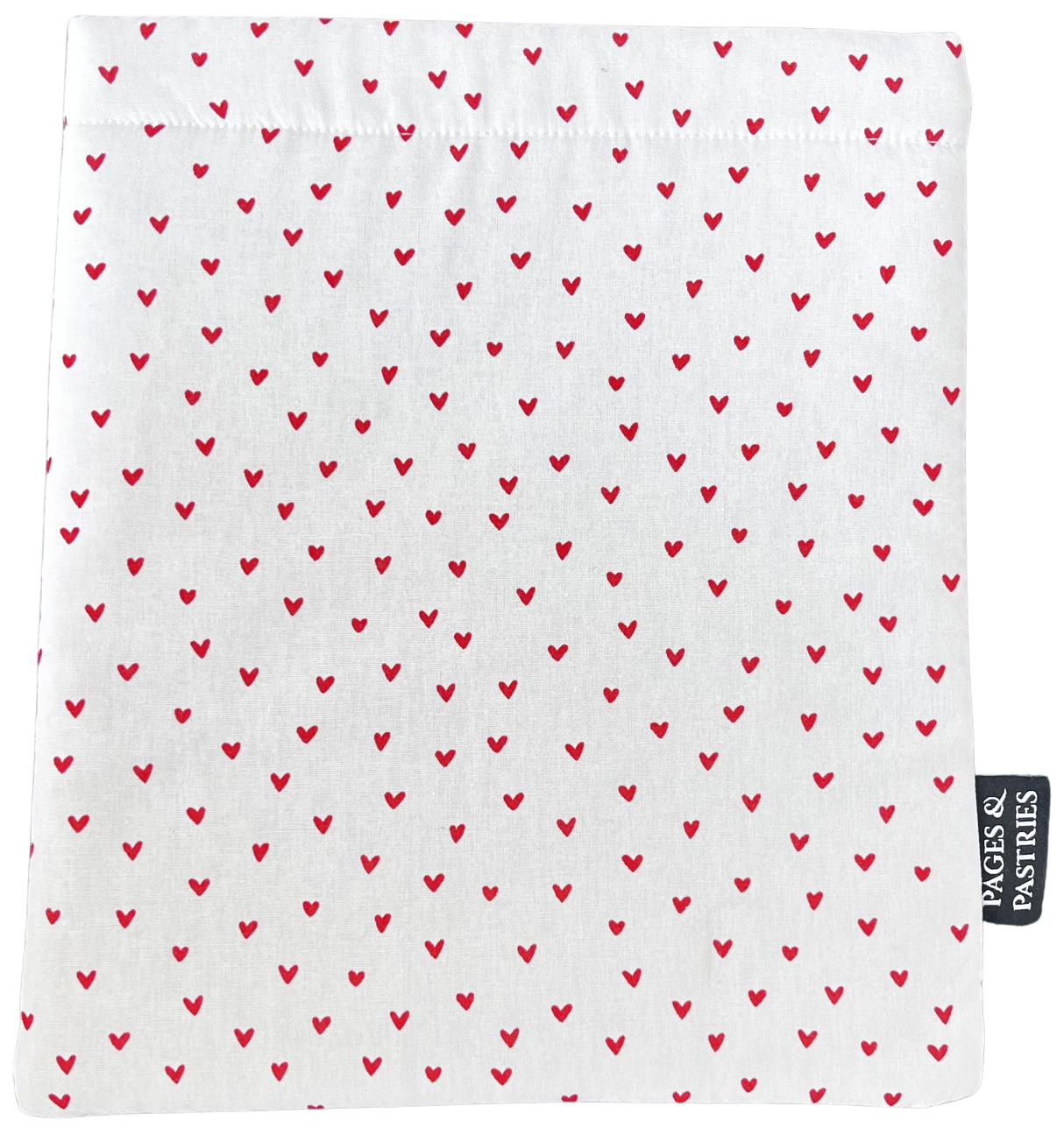Pages & Pastries: Medium Book Sleeve - Hearts