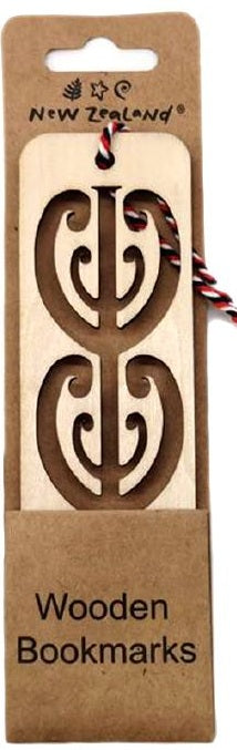 NZ Laser Cut Wooden Bookmark - Koru Type 2