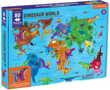 Mudpuppy: Dinosaur World Geography - 80pc Puzzle