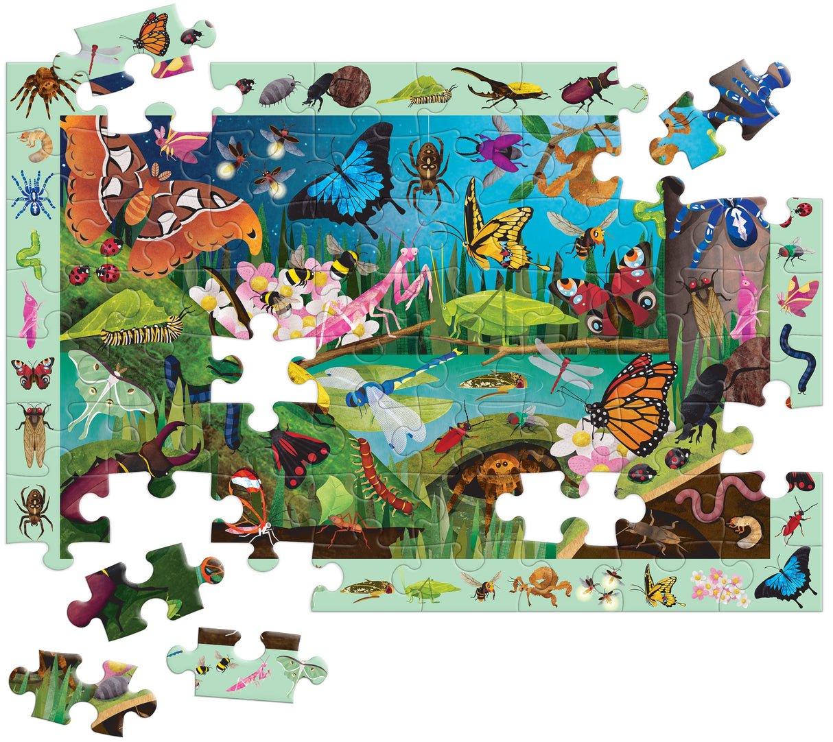 MudPuppy: Bugs & Butterflies Search & Find Puzzle - 64pc