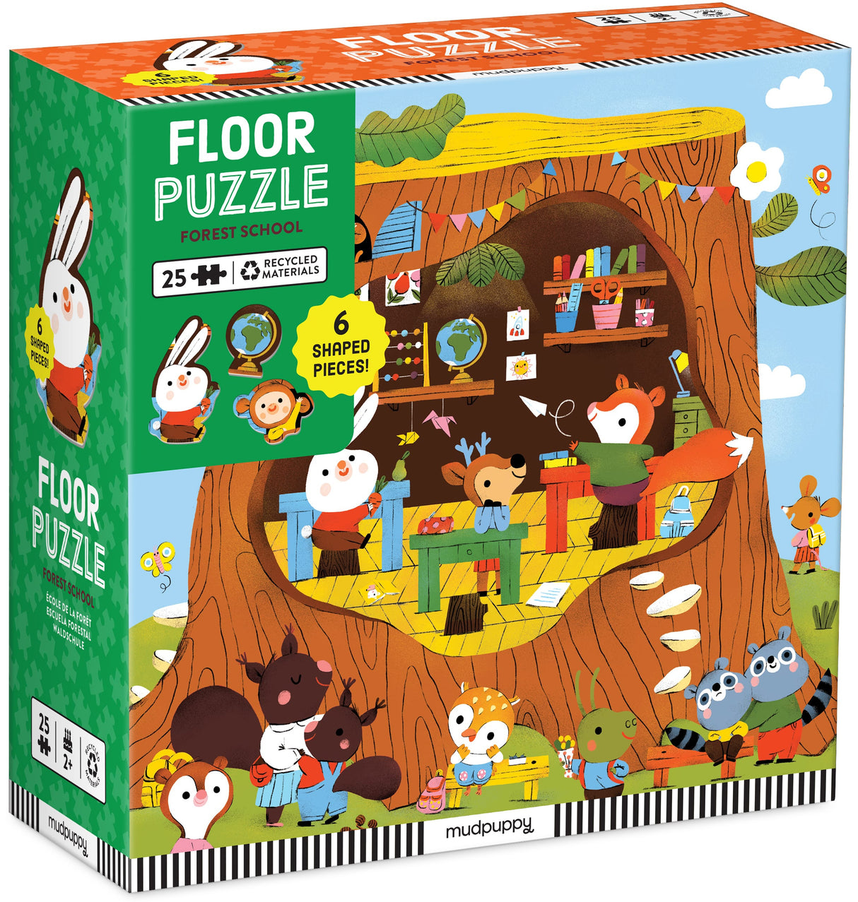 MudPuppy: Forest School Floor Puzzle with Shaped Pieces - 25 Piece