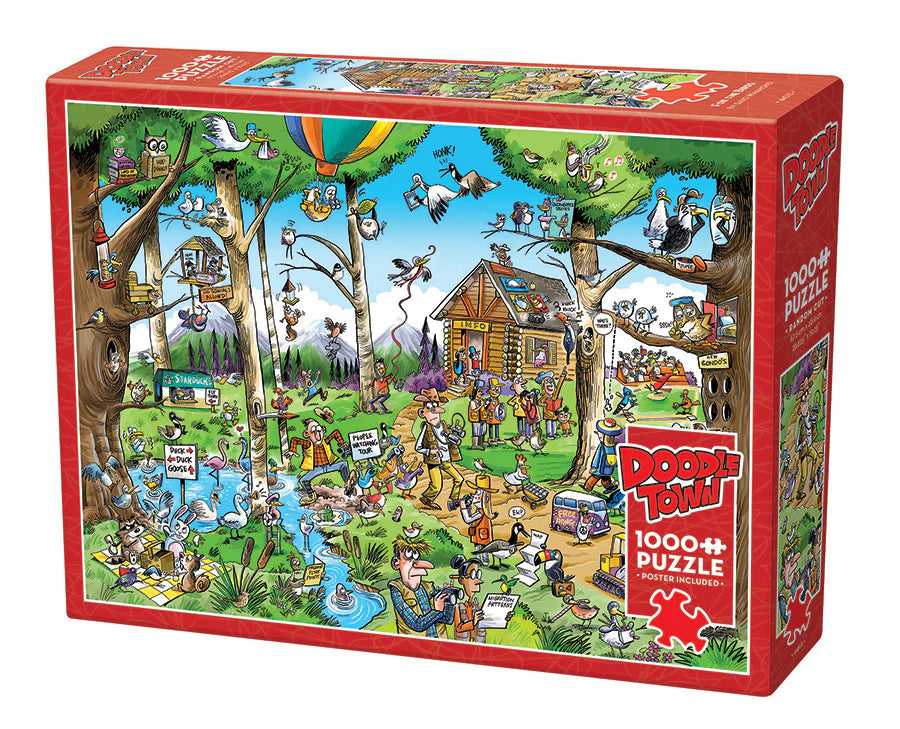 Cobble Hill: Doodle Town Birdwatcher's Paradise Puzzle - 1000pc