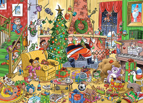Cobble Hill: Doodle Town Catching Santa Puzzle - 1000pc