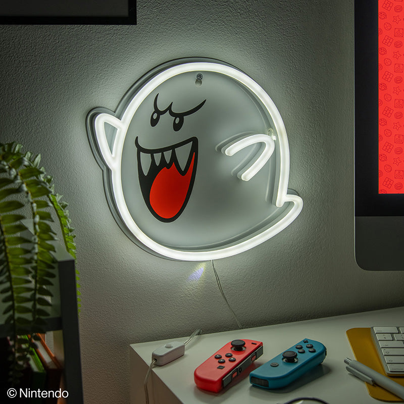 Super Mario Boo Wall Mountable LED Neon Light