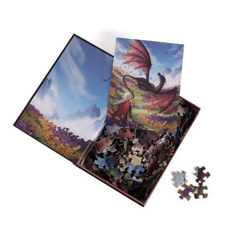 Kingdom of Threads: Witch, Wyvern & Wildflowers Keepsake Puzzle | Throne of Glass - 250 Pieces