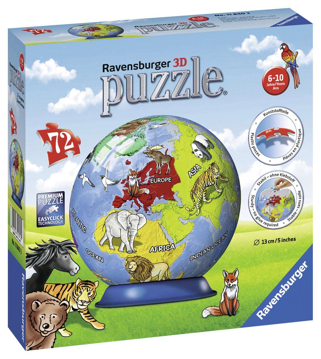Ravensburger: Puzzleball Children's Globe - 72 Piece