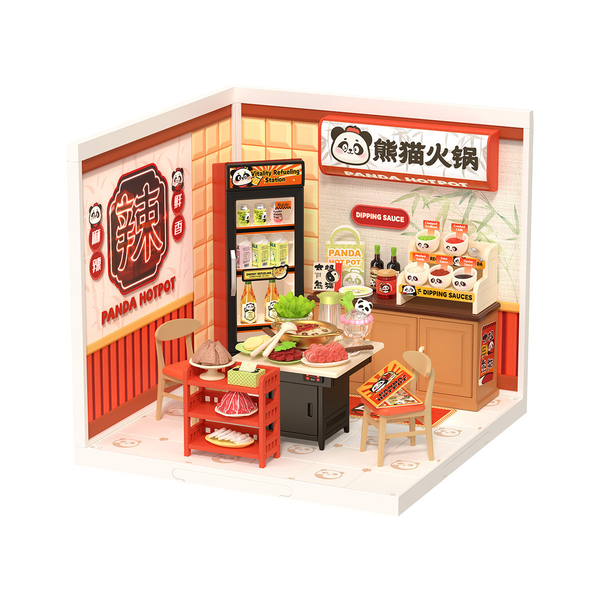 Rolife: Panda Hot Pot - Super Creator Plastic DIY Miniature Puzzle
