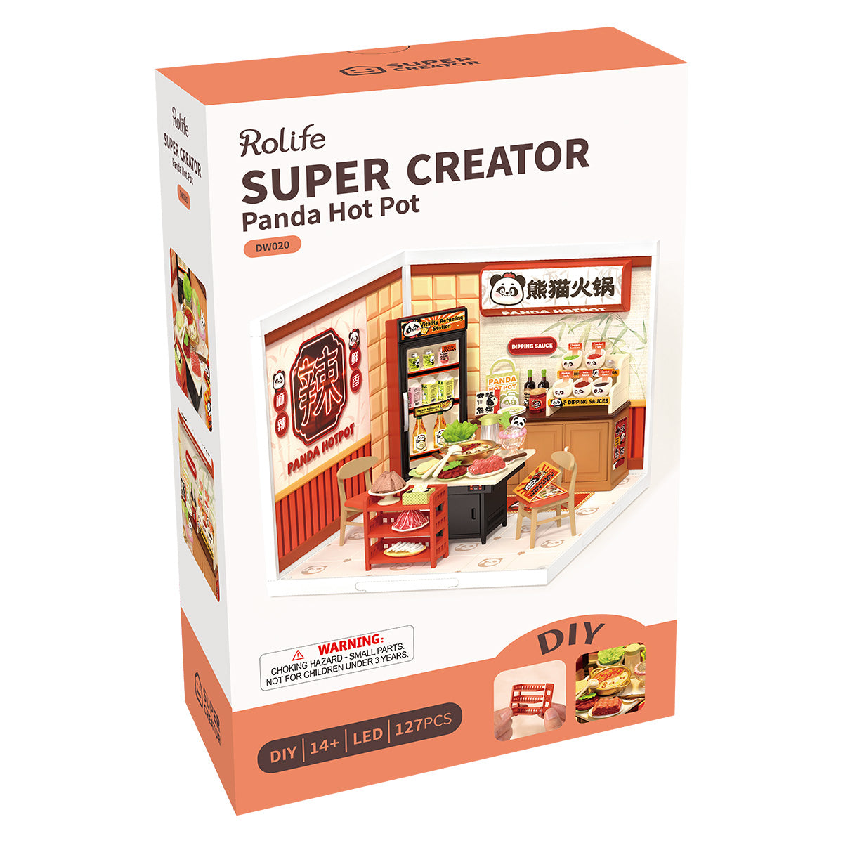 Rolife: Panda Hot Pot - Super Creator Plastic DIY Miniature Puzzle