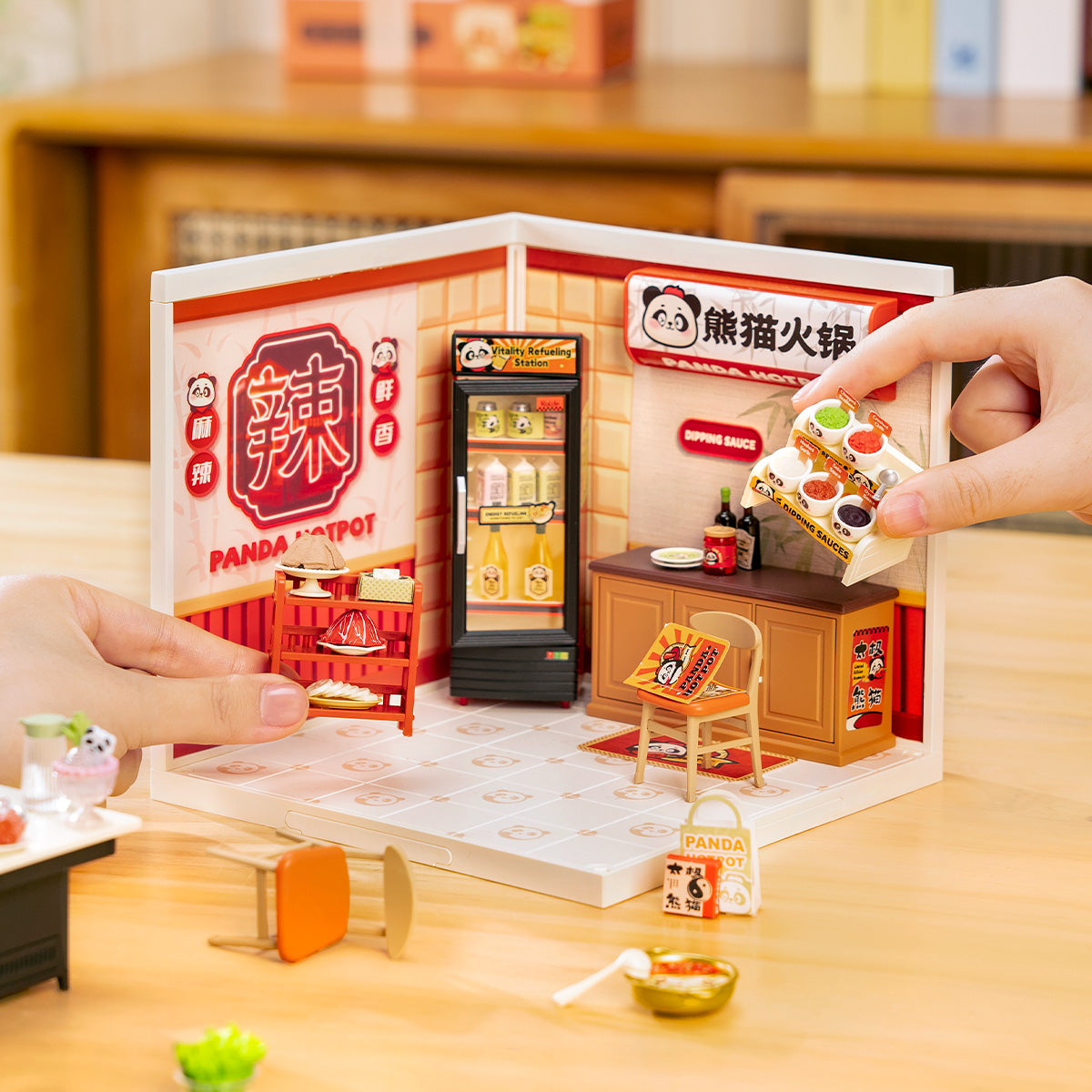 Rolife: Panda Hot Pot - Super Creator Plastic DIY Miniature Puzzle