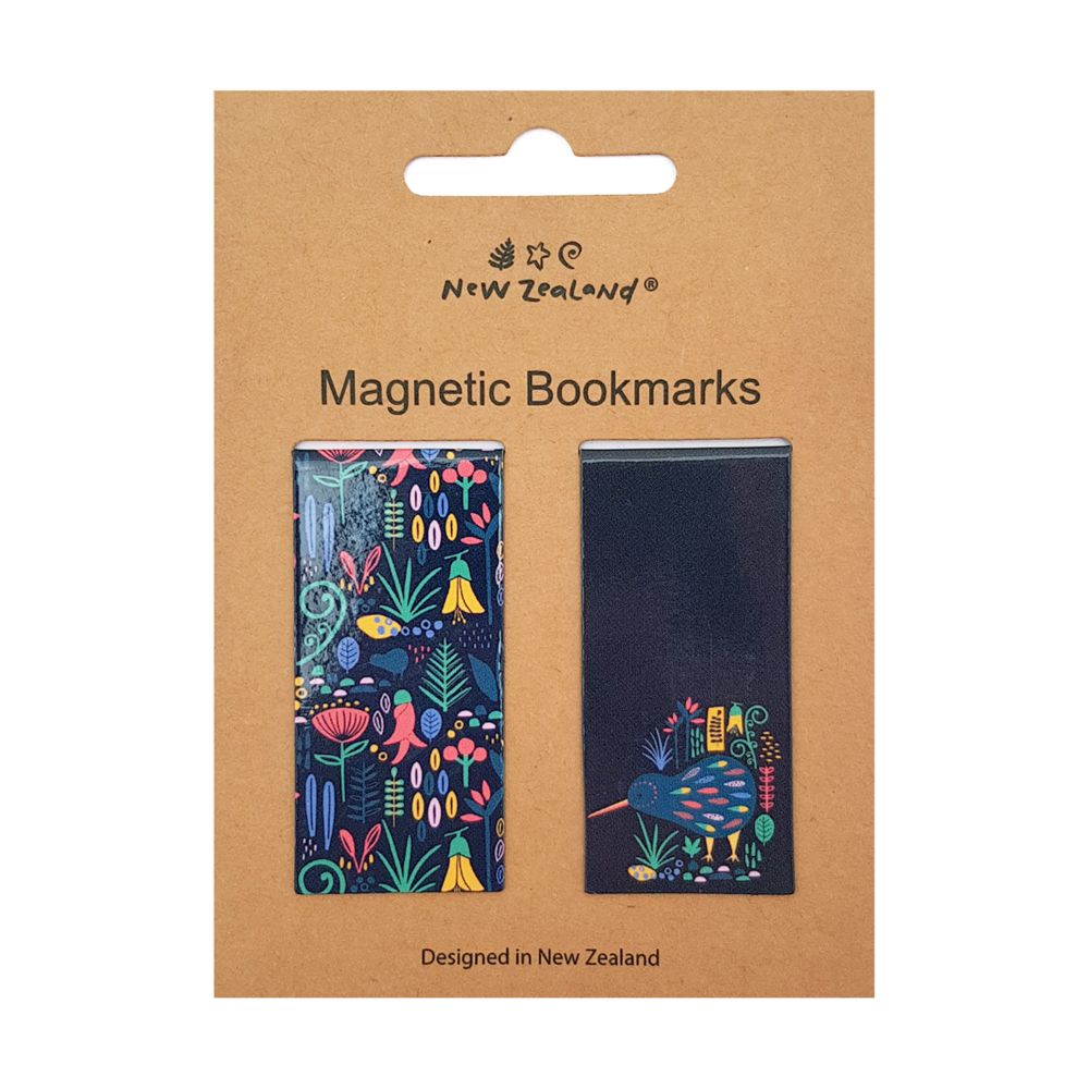 Magnetic Bookmark - NZ Kiwi+Flora (2 Pack)