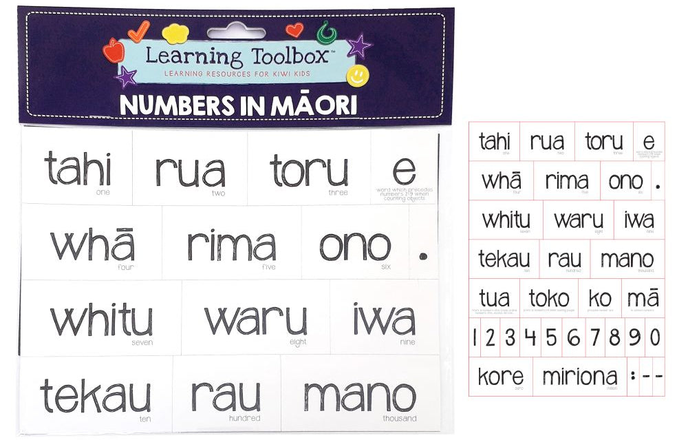 Learning Toolbox: Magnetic NZ Māori Numbers (33pcs)