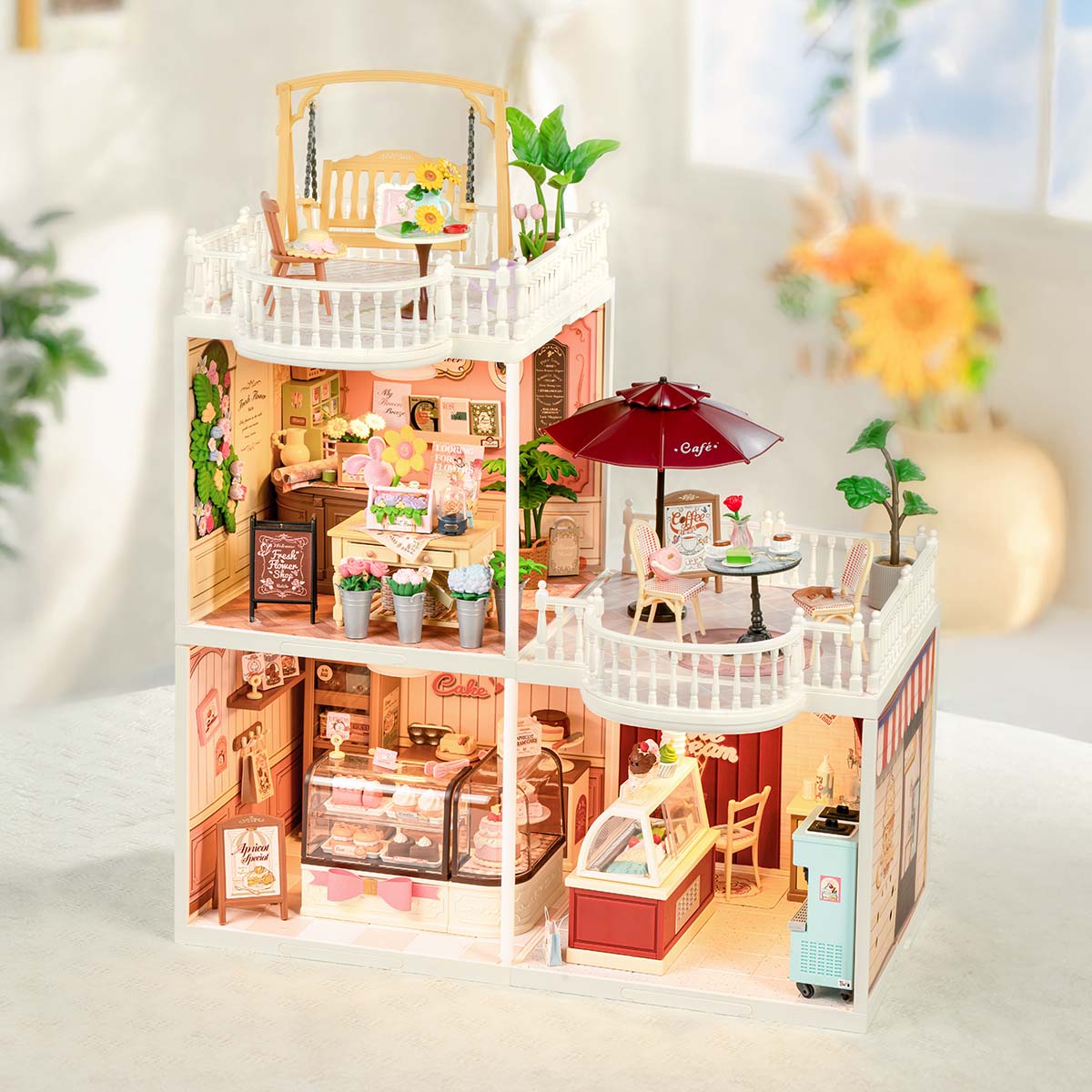 Rolife: Chic Café Terrace - Super Creator Plastic DIY Miniature Puzzle