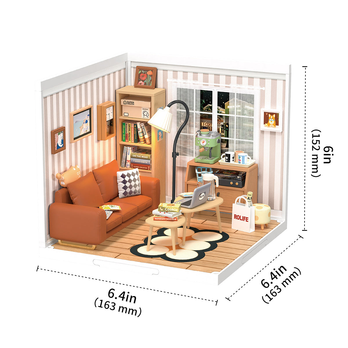 Rolife: Cozy Living Lounge - Super Creator Plastic DIY Miniature Puzzle