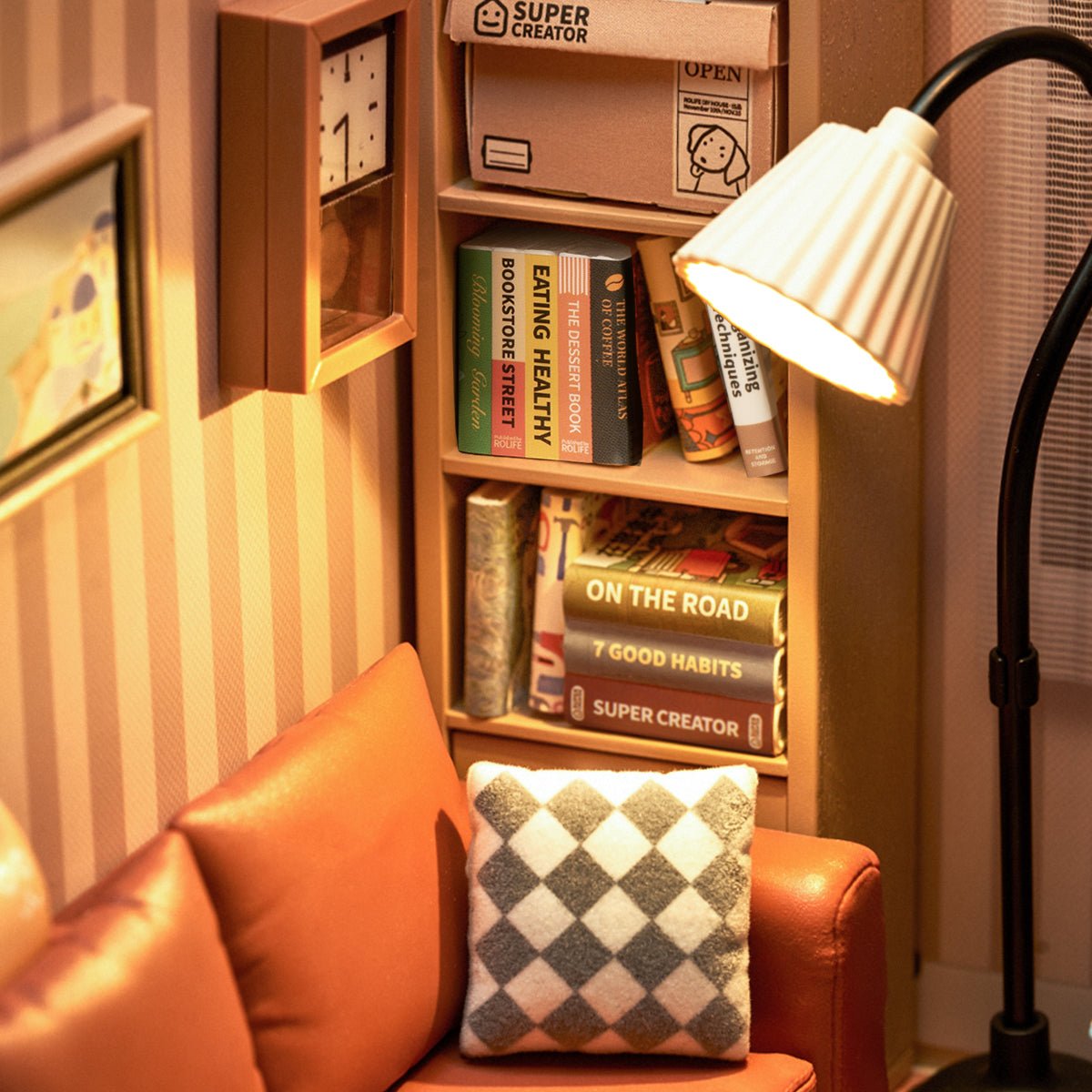 Rolife: Cozy Living Lounge - Super Creator Plastic DIY Miniature Puzzle
