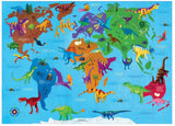 Mudpuppy: Dinosaur World Geography - 80pc Puzzle
