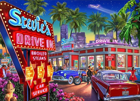 Park N Dine Series 2: 1000pc Puzzle - Stevie's Drive in Diner
