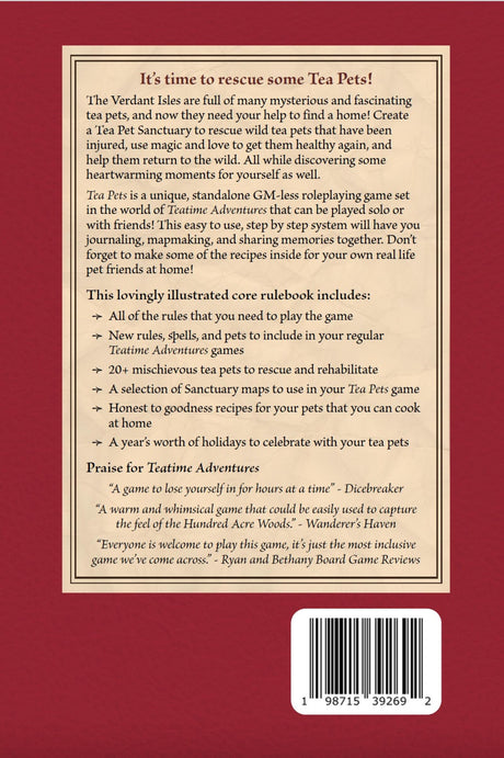 Teatime Adventures Role Playing Game Second Edition Tea Pets Core Rulebook